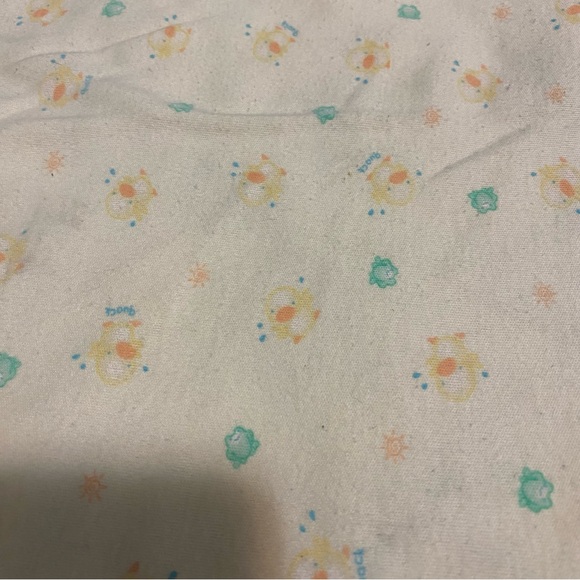 Vintage Carters Yellow Duck Cotton Baby Blanket Frog Animals Child of Mine 90s - Picture 3 of 9